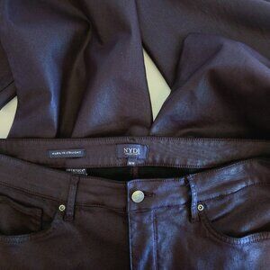 NYDJ dark purple faux leather pants NWOT Size 16W